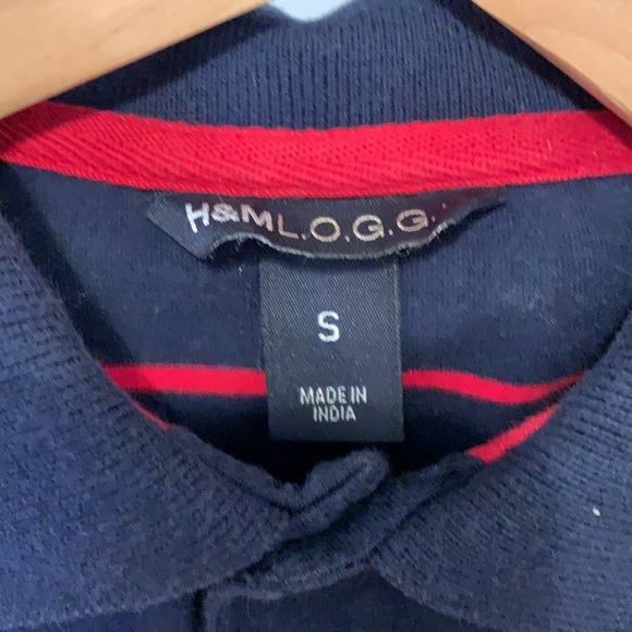 Men's H&M Striped Polo - Picture 3 of 4